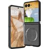 MingWei Custodia per Motorola [ Moto Razr 60 Ultra 5G ] - Magnetismo [Pelle Vegetale] TPU Soft [Assorbimento Degli Urti] Custodia Protettiva Antiurto Leggera Slim Fit (Nero, Razr60 Ultra)