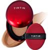 TIRTIR Mask Fit Red Cushion Foundation, Fondotinta In Formato Mini, A Copertura Totale, Leggero, Aderente Alla Pelle, Satinato, Finitura Lucida, Costruibile (0,15 Fl Oz), Color Mandorla, 37C
