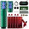 INKin Kit Tatuaggi Professionale, Macchinetta Tatuaggi Senza Fili con 2.5mm-4.8mm Stroke 2pcs 1600mAh Batterie Offre Fino a 5-7 ore, Macchina Tatuaggi Kit Completo con 50pcs Aghi Tattoo per Tatuatori