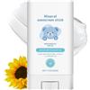 Muiefe Mineral Stick Solare Protettivo per Bambini SPF 50, Barra di Protezione Solare, Protezione dai Raggi UVA e UVB, Crema Solare Naturale, Resistente all'Acqua Proteggere le Pelle Sensibili