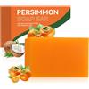 Muiefe Sapone al Cachi, Saponetta Deodorante Naturale, Sapone al Cachi per Corpo e Viso, Rimuove L'Odore del Corpo, Fresco e Piacevole, Detergente in Profondità, Peeling, per Tutti i Tipi di Pelle (1PCS)