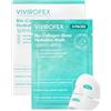 VIVIROFEX 5 Pezzi Maschera Collagene Viso,Bio Collagen Face Mask,Maschera Idrogel,Bio Collagene Real Deep Mask,Maschere per il Visos idratante e lenitiva,Luminosità Istantanea