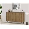 Dmora - Credenza Meridian, Buffet da soggiorno, Madia da salotto, Dispensa da cucina, 123x35h77 cm, Rovere