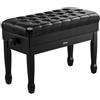 VEVOR Panca per Pianoforte 750 x 360 x 515 mm Sedia per Pianoforte a Due Tasti con Altezza Regolabile, Cuscino Imbottito, Scomparto Portaoggetti per Libri di Musica, Sgabello per Pianoforte in Legno