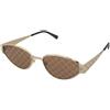 Gucci GG1853S 003 | Occhiali da Sole Graduati o Non Graduati | Prova Online | Metallo | Ovali / Ellittici | Oro | Adrialenti