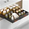 TEGOVE Cassetto Estraibile Cucina,Cassetti Telescopico Armadio,Cassetti Estraibili Con Adesivo,Larghezza Regolabile Da 32 a 53 Cm Con Guida Autoadesiva Silenziosa,Non Richiede Forature Né Chiodi