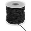PATIKIL Elastico Per Braccialetti 164 Piedi/50 Metri Lunghezza 1.5 Mm Diametro 1 Rotolo Resistente Cordino Elastico Per Creazione Gioielli Collane Perline Fai Da Te Nero