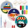 Woohome Punch Needle Kit, Kit per Ricamo con Ago Istruzioni, Strumento di Ricamo per Principianti per Principianti Adulti (Gatto Pigro)