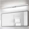 SUZNIU Luce Specchio Bagno Led, 150CM Luce per Specchio Bagno IP44 Freddo 6000K Led del, 24W luminosa Lampada Armadio Illuminazione Impermeabile Argento