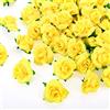 Kesote 50 teste di fiori artificiali, per matrimoni, feste, fai da te (Ø 4 cm, giallo)