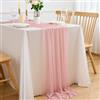 Ardjxue Runner da Tavolo Chiffon Rosa Chiaro 75 x 300 cm Elegante Runner Tavola Primavera Moderno Lavabili Tovaglia Decorazione per Matrimoni Festa Matrimoni Festività Compleanno Baby Shower