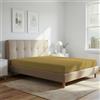 Pizuna Linens Pizuna Lenzuolo con angoli in cotone 160x200 cm Oro senape, 400 fili con trama Raso in 100% cotone a fibra lunga Lenzuolo con angoli con tasca profonda 40 cm (Biancheria De Letto oro senape)