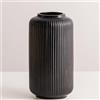 JUZAI Vaso Nero in Ceramica, Vaso Fiori Decorativo da Interno in Stile Minimalista Moderno per Tavolo, Decorazione per la Casa - 20 CM