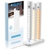 PZSUNLY Luce Sottopensile Cucina Led con Base di Ricarica, Senza Fili | Luce Armadio LED con Sensore, 3 Temperature di Colore, Dimmerabili, Tipo Magnetico per Armadio,Corridoio (3 Pezzi)