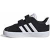 adidas Unisex - Bambini e Ragazzi VL Court 3.0 Shoes, Core Black/Cloud White/Gum, 23.5 EU