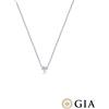 Gioielli di Valenza Collana con diamante taglio cuore 0.30ct GIA in oro bianco 18k