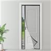 ESMAYULO Zanzariera Magnetica per Porte 80x210 cm, Apertura Laterale Unica, Barriera Anti-Zanzare e Insetti, Installazione Rapida Senza Foratura, Materiale Resistente - Nero