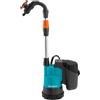 Gardena Pompa Per Cisterna A Batteria 2000/2 18V P4A Solo: Portata e pressione elevate, Potenza regolabile, Protezione dal funzionamento a secco, Telescopico, Senza fili (14602-55)