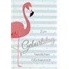 Perleberg Biglietto di compleanno Basic Classic - Flamingo - 11,6 x 16,6 cm.