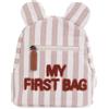 Childhome My First Bag Zaino Bambini Stripes Nude/Terracotta