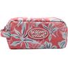 Ocean's Wave - Beauty case da bagno per oggetti grandi - Misure 10 x 23 x 12 cm - Beauty case da viaggio con 1 cerniera, 2 scomparti e maniglia laterale - Design Unisex, Corallo, Bora Bora - Corallo