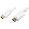 LogiLink Display Port to HDMI cable, white, 2m [CV0055]
