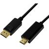 Logilink Cavo LogiLink DisplayPort DP 1.2 a HDMI 1.4, black, 2m [CV0127]