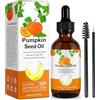 NVXNMSD Olio di Semi di Zucca Biologico per Capelli e Pelle - Pumpkin Seed Oil 100% Puro - Idratazione e Riparazione di Capelli Secchi e Danneggiati (60 ml)