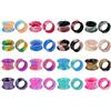 ZS 16 Paia di Tappi per Le Orecchie Silicone Flessibile Sottile Piercing Orecchio, Dilatatori a Doppia Svasatura Guages Orecchini (#1,7/8(22mm))