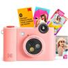 KODAK Smile+ Fotocamera Digitale Istantanea 2-in-1 e Stampante Fotografica Wireless Bluetooth, 10 MP, Obiettivo Rotante con Effetti Speciali, Foto Zink 2x3 (5,1x7,5 cm) con Retro Adesivo, Rosa