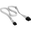 CORSAIR Elite Premium Type 5 con Guaina Individuale cavi alimentatore EPS/ATX12V (4+4) a 8 Pin - Guaina in paracord a tripla maglia, compatibile con PSU Corsair Type 5 - Bianco