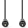 Nedis Cavo audio ottico - Toslink maschio - Toslink maschio - 1.00 m - rotondo - PVC - nero - etichetta