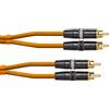 Cordial - Cavo audio dual mono 2x RCA maschio → 2xRCA maschio 3 m CPVC arancione ultra flessibile (CEON DJ RCA3 O)
