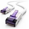1aTTack.de - 0,15 m - Cavo patch CAT6a Superflex Ethernet Gigabit LAN RJ45 CAT6 A 10000 Mbit s SFTP PIMF 500 MHz compatibile con CAT6 CAT5 - bianco - 1 pezzo