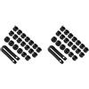 Yctze 40 pezzi di accessori per auto in ABS con design squisito, compatibile con la maggior parte delle ruote dell'auto, 17 mm, protezione per i mozzi per auto