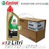 CASTROL 12L OLIO CASTROL POWER1 RACING 2T LUBRIFICANTE MISCELA 2 TEMPI 100% SINTETICO