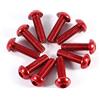 Zerodis Colorato Pulsante Rotondo Presa Cap 10 pz M3 6-10mm Vite In Lega di Alluminio Metrico Hex Socket Cap (10mm-Rosso)