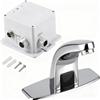 Cocoarm Rubinetto con Sensore con Scatola di Controllo, Rubinetto Automatico con Sensore a Infrarossi Finitura Cromata Rubinetti con Sensore per Lavabo Cucina Lavandino del Bagno