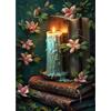 EOBROMD 5D Diamond Painting Kit Completo Candele, Libri Pittura Diamante FAI DA TE, Fiori Diamond Painting Adulti, Strass Ricamo a Punto Croce Painting per Decorazione Casa 30x40cm