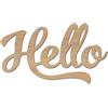 CREATCABIN Cartelli con Lettere Hello in Legno Cartello Hello in Legno Non Finito Ritaglio Laser Cartello con Parola in Legno Hello Wall Art Decor Parola Scultura Ornamenti Fai da Te per La 30x17cm