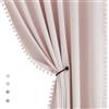 Treatmentex Pom-Pom - Tende da finestra corte, 114,3 cm, colore rosa