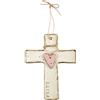Mud Pie Croci a forma di cuore, 11 x 12,7 cm, fede