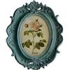 CISOO, Cornice ovale vintage per foto da 10 x 15 cm, da appendere o poggiare su un tavolo, dallo stile retrò e antico, ornamentale e artistica (blu)