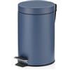 kela Secchio per Cosmetici Blu 3 l, pattumiera a Pedale in Metallo per Bagno, pattumiera da Bagno con Secchio Interno e Manici per Il Trasporto, Monaco, Blu Malva Opaco