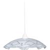 Sospensione D50 1xE27 Montatura Bianca Vetro Lastra Bianco E-Energy Brigida