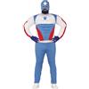 FIESTAS GUIRCA | Costume Superstar Adulto (48-50/M) - Maglietta, Maschera e Pantaloni - Costumi da Supereroi e Cattivi per Halloween, Carnevale e Feste in Maschera - Ideale per Uomo - Blu e Rosso