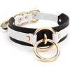 lalatia Girocollo Donna O Ring Choker Collana in Ecopelle