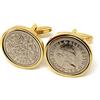 OCC Old Coin Cufflinks Premium 1956 - Gemelli da 6 pence portafortuna per compleanno o anniversario, ideali per 67° compleanno HT GLD, Placcato argento, Altro tipo di chiusura