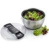 Gefu - Centrifuga per insalata Speed Wing 28160, per un'insalata perfettamente asciutta, ciotola in acciaio inossidabile