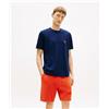 Tommy Hilfiger T-shirt in jersey con ricamo del logo Dark Navy Uomo